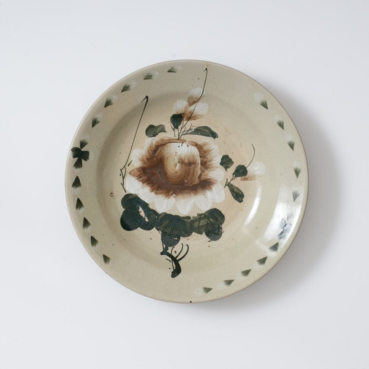 ヴィンテージソンベ焼き♡青色花柄陶器ボウル2個セット ベトナム・ソンベ焼・陶器・焼き物・花柄・茶碗・ボウル | 旅する